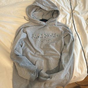 Gray size medium supreme hoodie